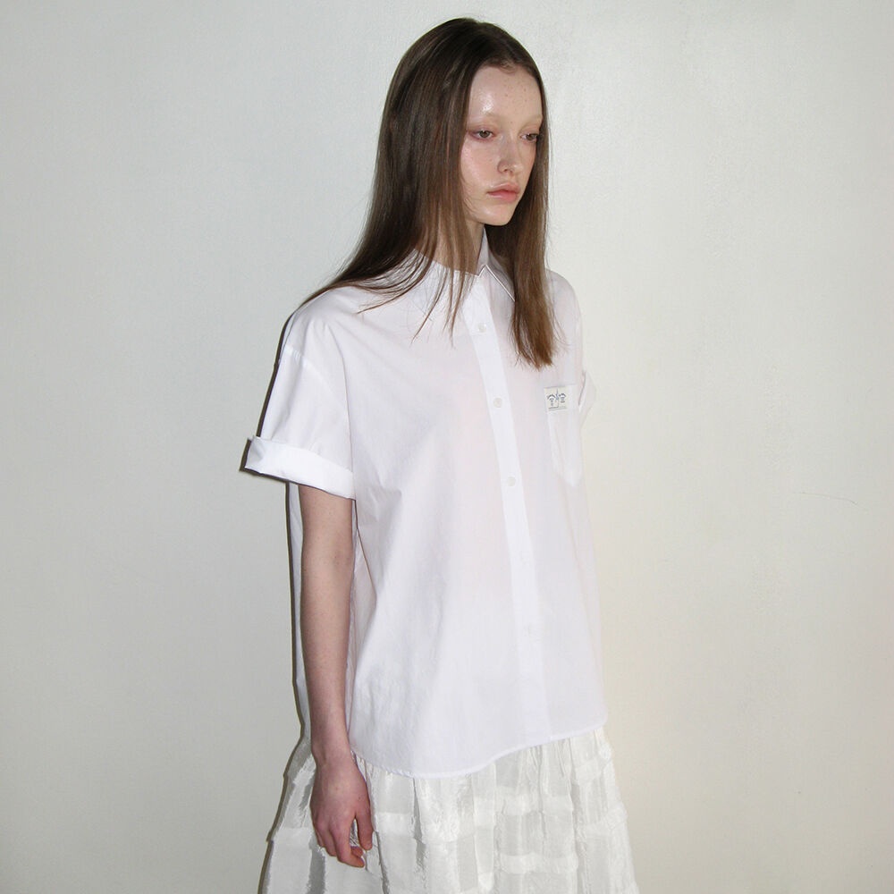 HALF SLEEVE COTTON SHIRT (WHITE) - 감도 깊은 취향 셀렉트샵 29CM