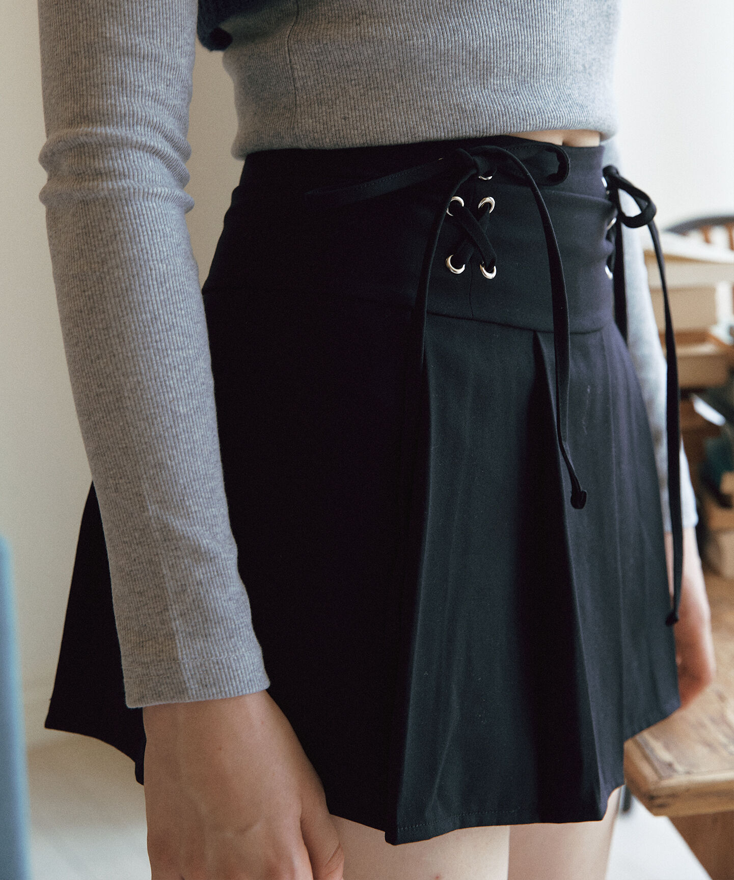 ANGORA CANCAN RUFFLE PANTSKIRT BLACK - 감도 깊은 취향 셀렉트