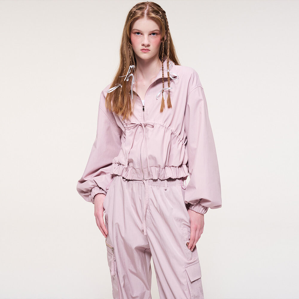 ジャケット ETMON Shirring String Wind Jumper, Pink MUSINSA | ETMON Shirring String Wind Jumper, Pink