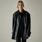 레더 하프코트_black