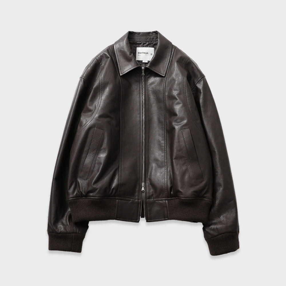 Capital Vegetable Leather Blouson Jacket Dark Brown - 감도