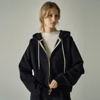 프렌치 집업 후디_black