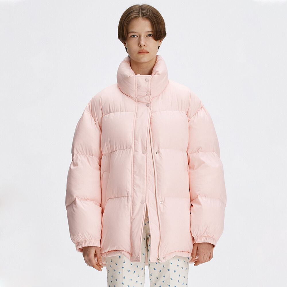 Goose down half puffer jacket - LIGHT PINK (HSJU2DH33P1)