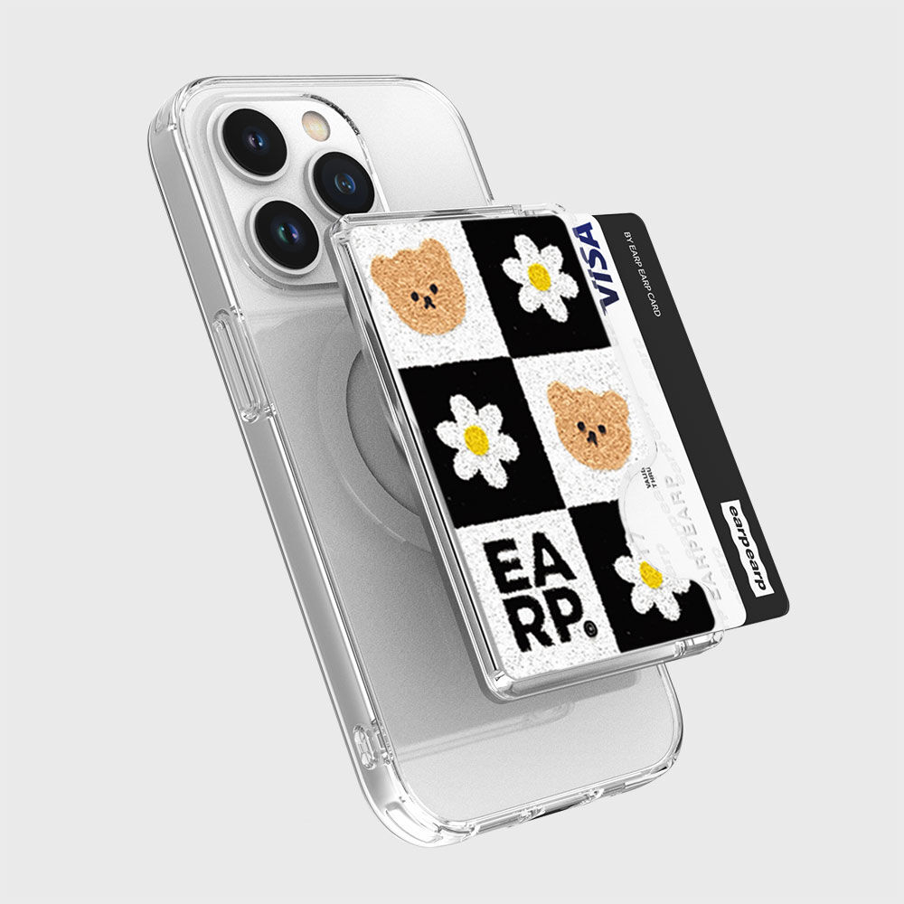 ◆EARPEARP◆CHECKER BOARD FLOWER MERRY◆iPadカバー◆11インチ CHECKER BOARD FLOWER MERRY-BLACK(아이패드-커버) - 감도 깊은