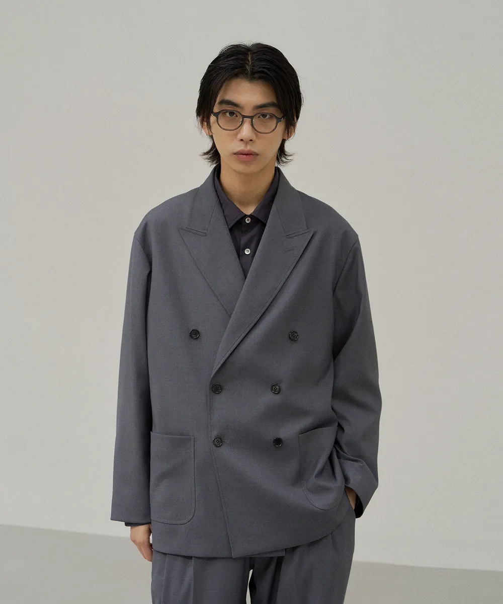 23AW Santiago Blazer (Heather Gray)