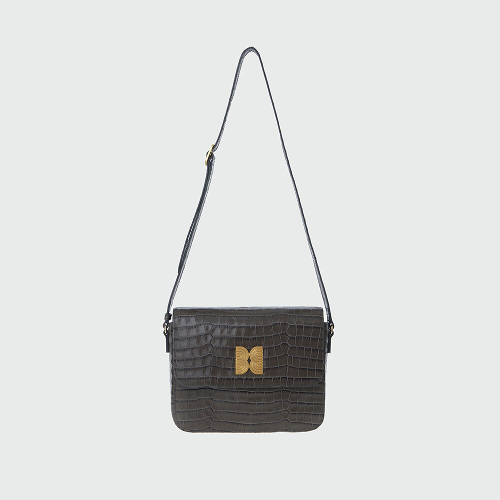 [EENK]HESTIY Logo Flap Square Bag★日本未入荷★定価以下 HESTIY Logo Flap Square Bag - Navy : EENK SHOP