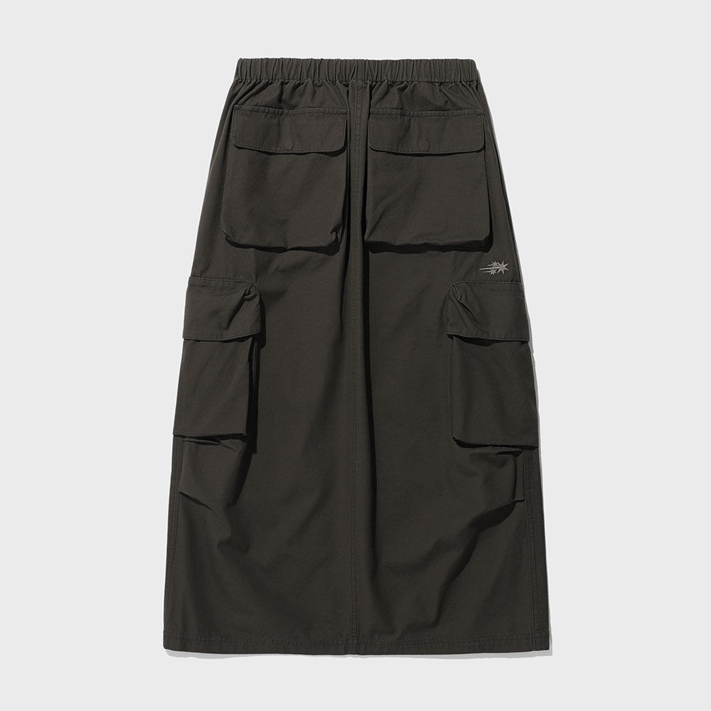 スカート [NICEGHOSTCLUB]PARACHUTE MIDI SKIRT_CHARCOAL(NG2ESUPA90A) PARACHUTE MIDI SKIRT_CHARCOAL(NG2ESUPA90A) - 감도 깊은 취향