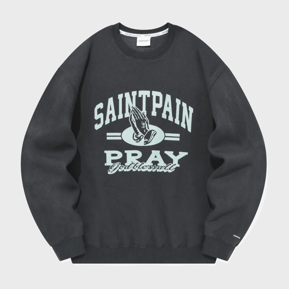 ★韓国の人気★【SAINTPAIN】★SP PRAY HANDS CREWNEC.K★ ☆韓国の人気☆【SAINTPAIN】☆SP PRAY HANDS CREWNEC.K