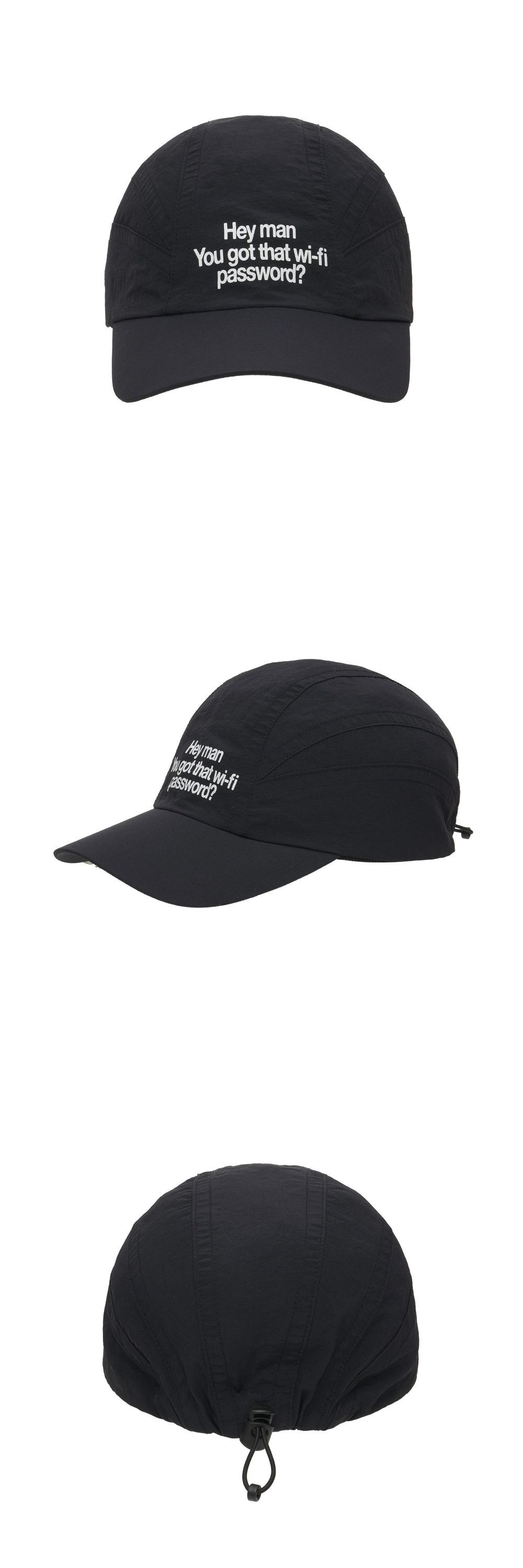 ★SCULPTOR★ WiFi Begger Nylon Cap Black SC23A603BK Wi-Fi Begger Nylon Cap Black - 감도 깊은 취향 셀렉트샵 29CM