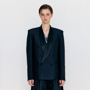 손예진 fake nude WELL Double-Breasted Tuxedo Blazer - Black - 감도 깊은 취향 셀렉트샵 29CM
