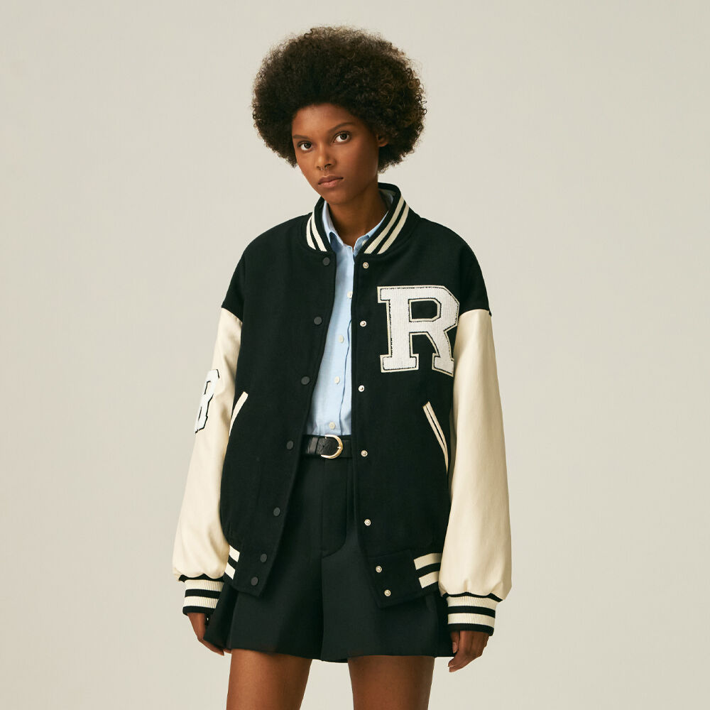ELDERLY COUPLE VARSITY JACKET [BLACK] - 감도 깊은 취향