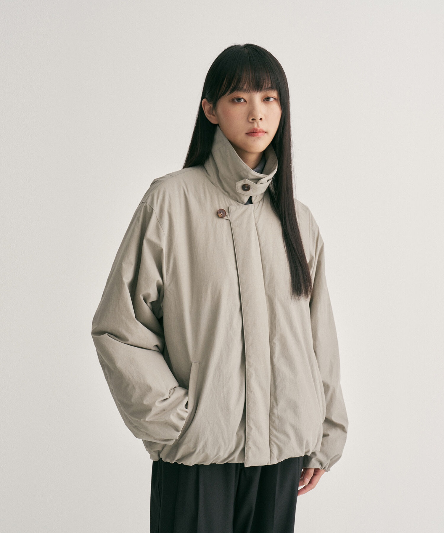 23AW Women Control Insulation Jacket (Khaki-Gray) - 감도 깊은 취향