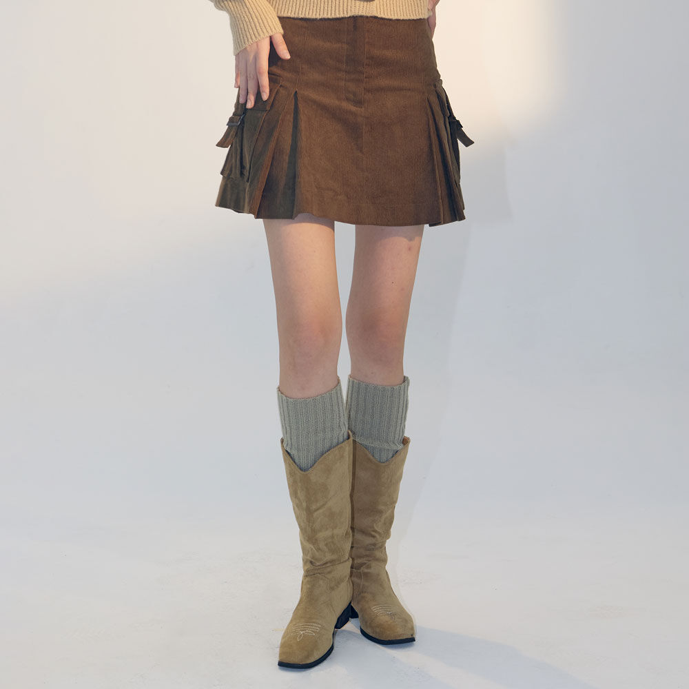 ★RAIVE★ Pleat Belted Mini Skirt VW5MS490_2color Raive-Pleat Belted Mini Skirt VW5MS490_2color│삼성물산