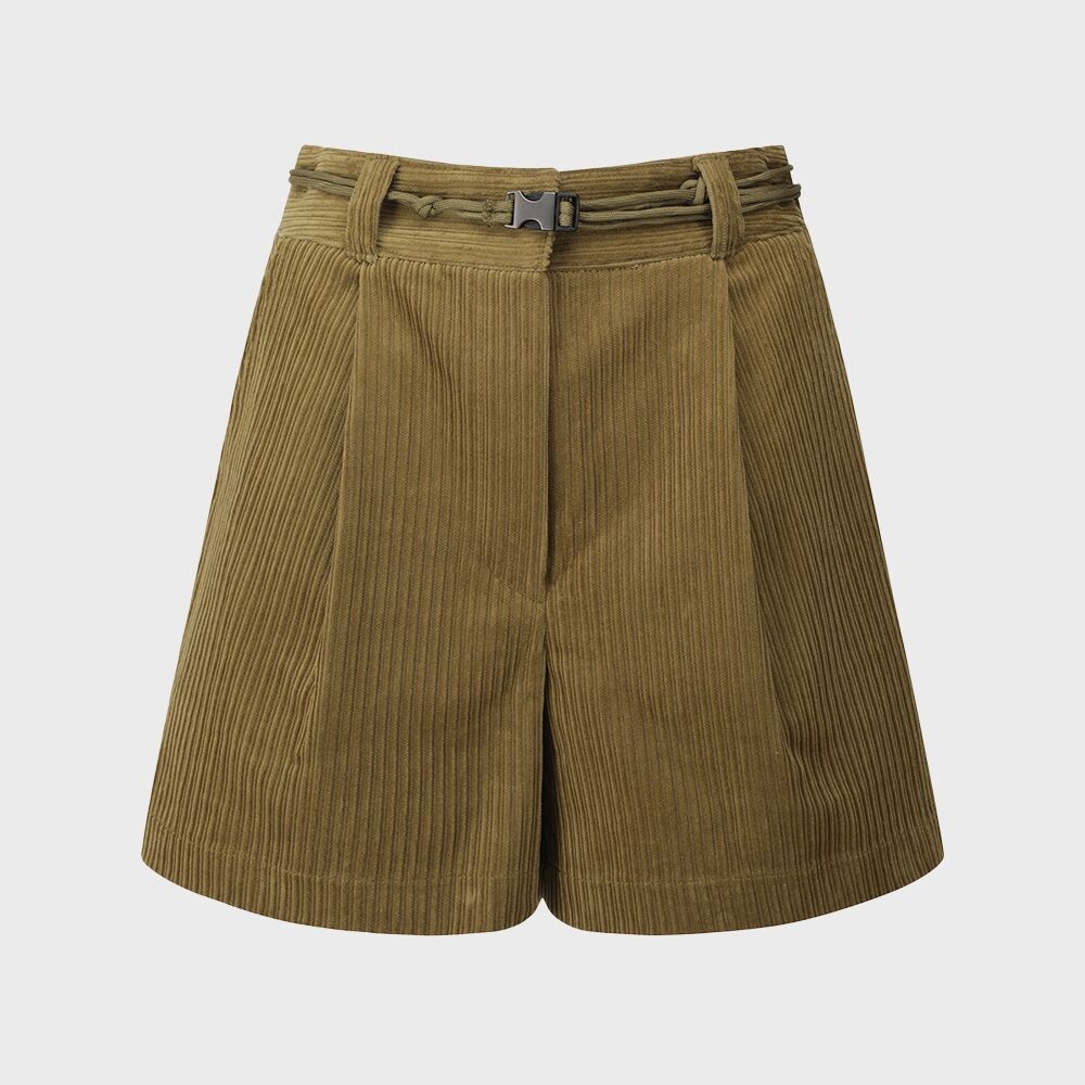 SAENGINSTUDIO】RUFFLE COTTON VELVET CULOTTE PANTS★韓国商品 RUFFLE COTTON VELVET CULOTTE PANTS - OLIVE - 감도 깊은 취향