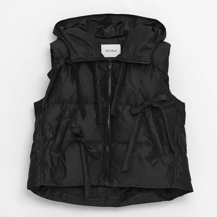 RIBBON DOWN VEST_BLACK 감도 깊은 취향 셀렉트샵 29CM