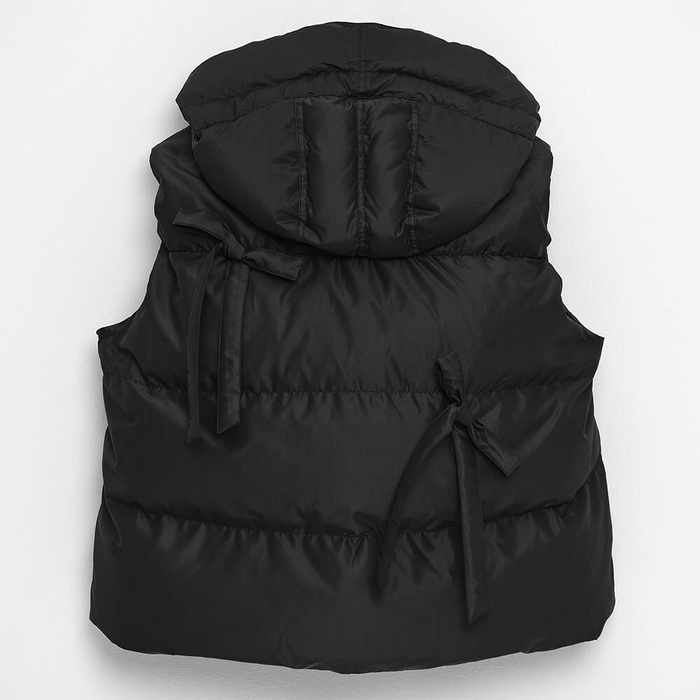 RIBBON DOWN VEST_BLACK 감도 깊은 취향 셀렉트샵 29CM