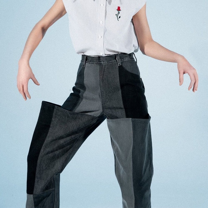 Ksenia Schnaider REWORKED WIDE WITH CORSET BELT - Relaxed fit