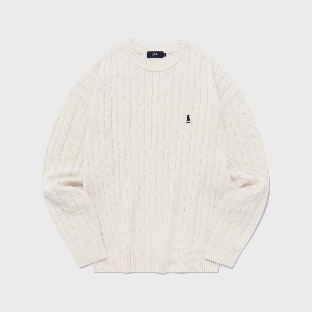 [100 COTTON] HERITAGE DAN CABLE KNIT IVORY 감도 깊은 취향 셀렉트샵 29CM