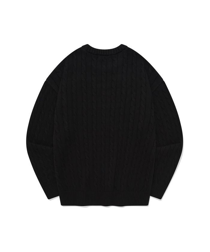 [100 COTTON] HERITAGE DAN CABLE KNIT BLACK 감도 깊은 취향 셀렉트샵 29CM