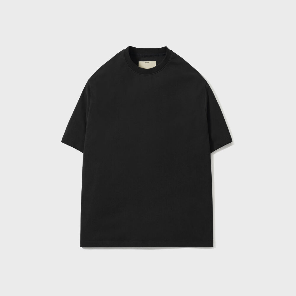 ★GLOWNY★ G CLASSIC RIB CREW NECK TEE BLACK G CLASSIC RIB CREW NECK TEE (BLACK) - 감도 깊은 취향 셀렉트