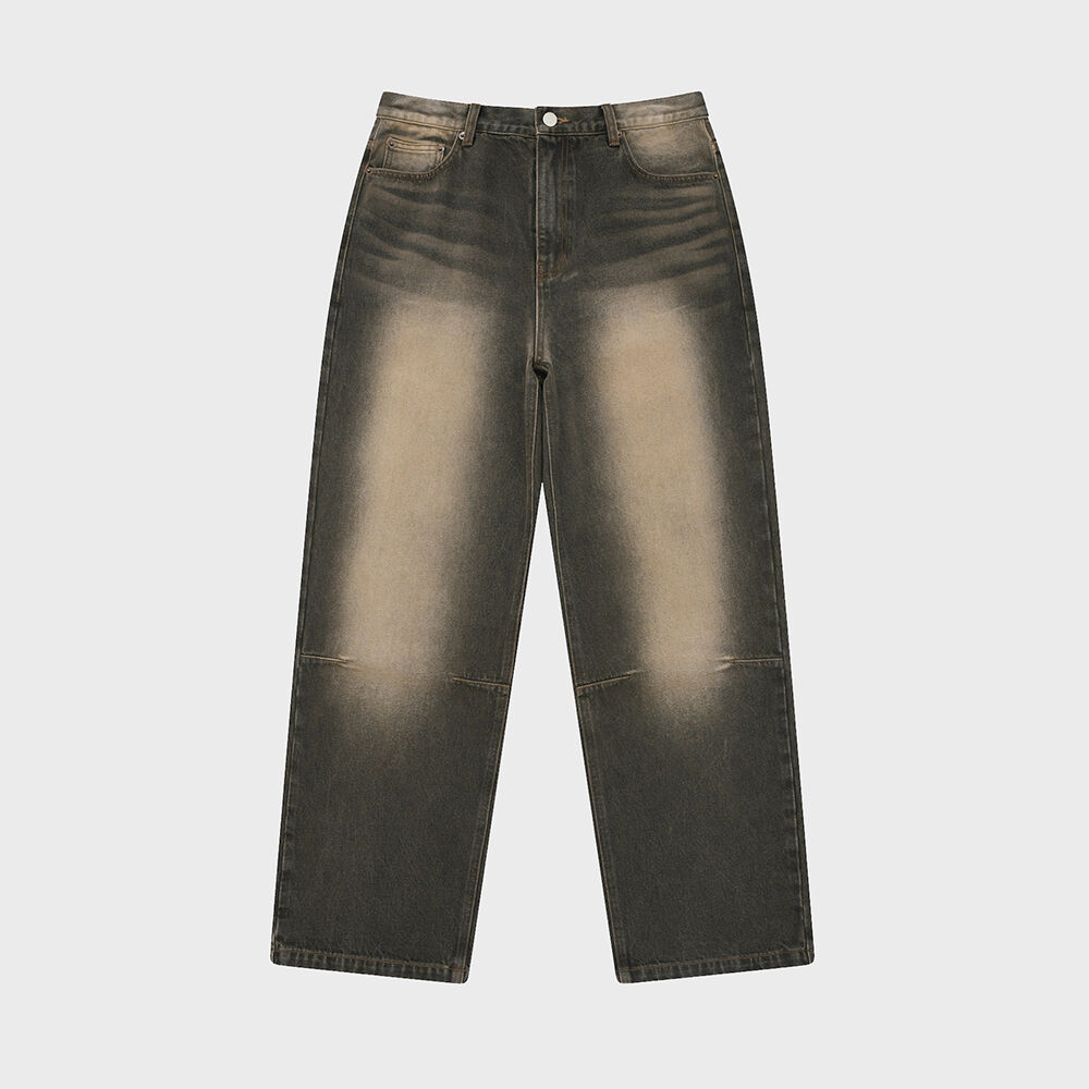 韓国商品/DEINET STRING BELT RAW EDGE JEANS STRING BELT RAW EDGE JEANS IN BLACK - 감도 깊은 취향 셀렉트