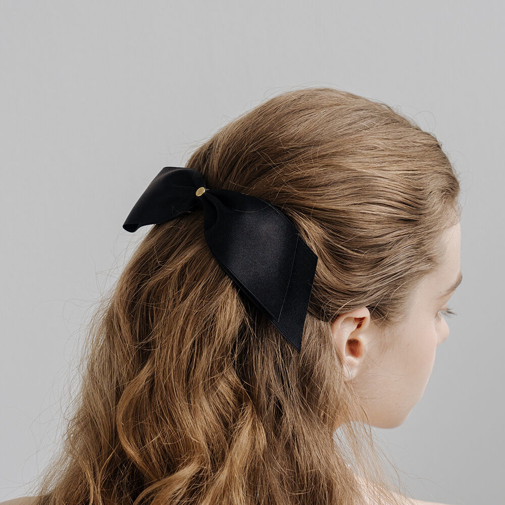NO.441 [BLACK] RIBBON KONT XS HAIR PIN - 감도 깊은 취향
