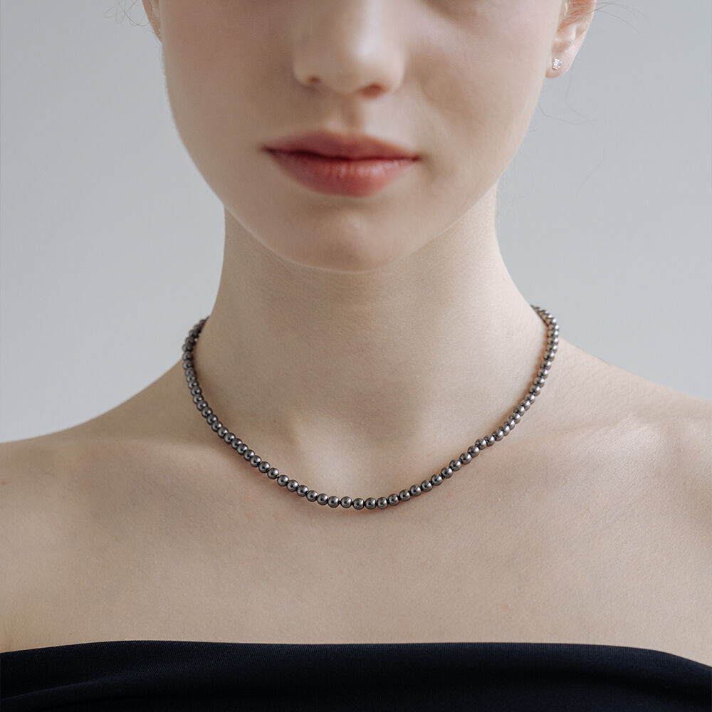 ★HAS★ Silver925 HTY013 Grey pearl necklace Has-[Silver925] HTY013 Grey pearl necklace│삼성물산 온라인