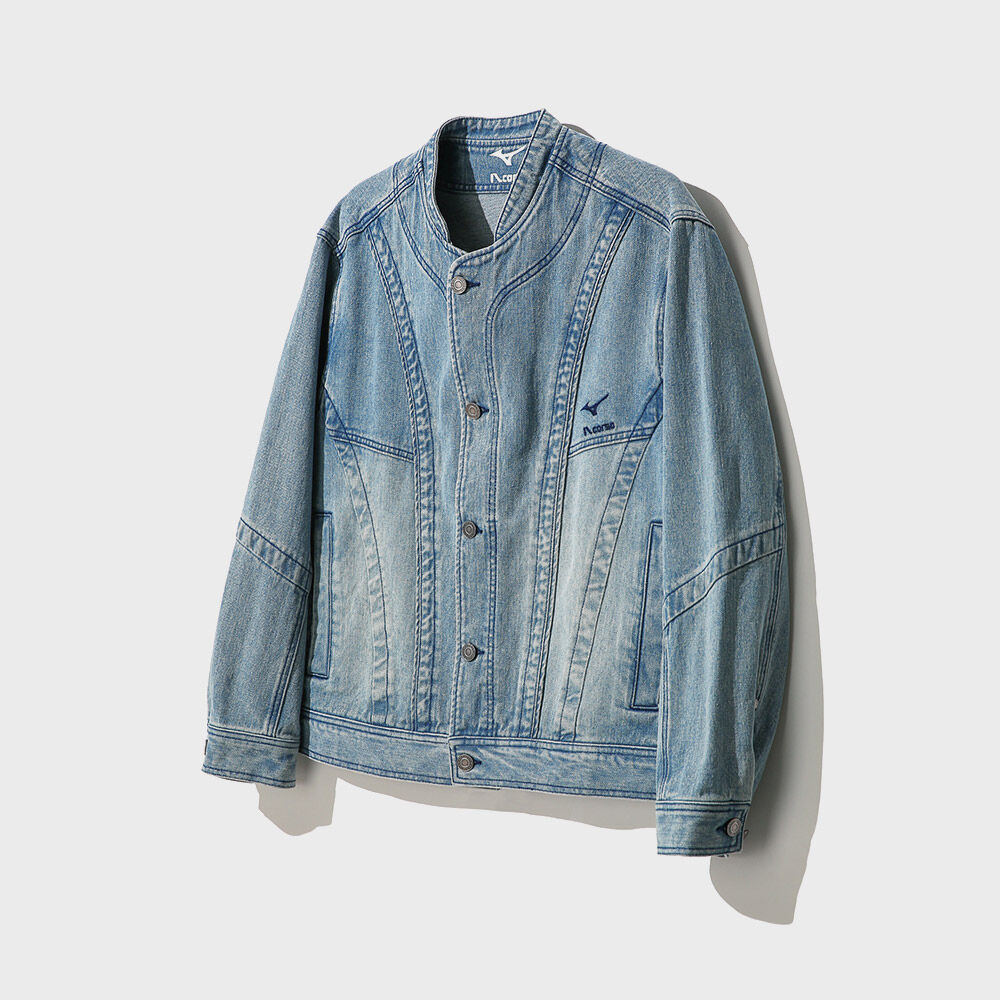 Cut Off Non-Collar Denim Jacket - Deep Blue - 감도 깊은 취향