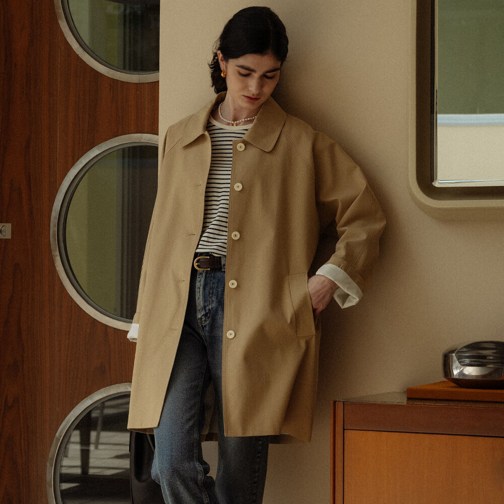 Bailey half trench coat - butter beige - 감도 깊은 취향