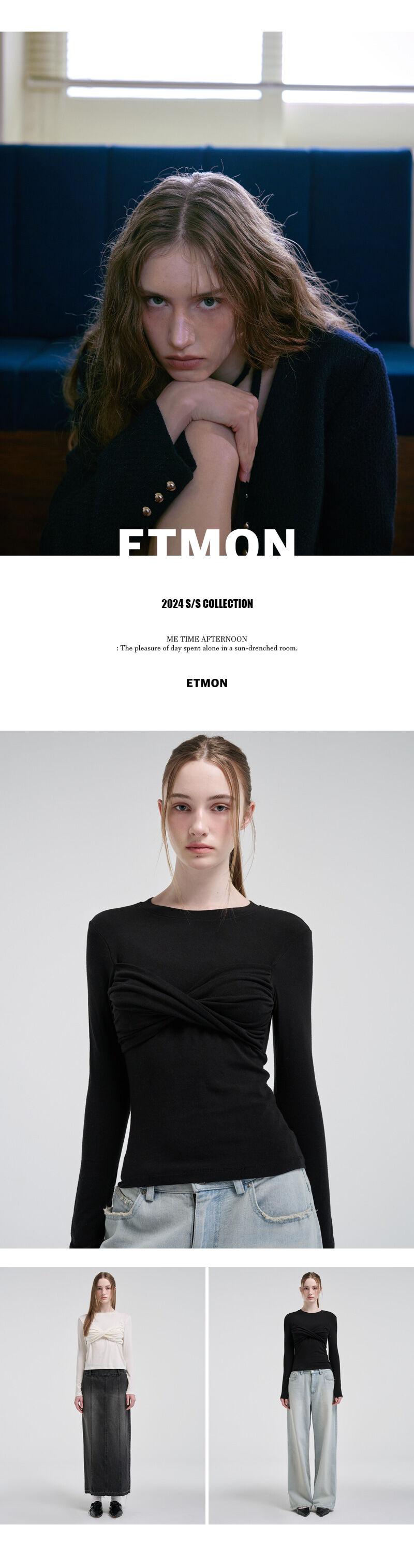 Ribbon Twisted T-Shirt, Black - 감도 깊은 취향 셀렉트샵 29CM