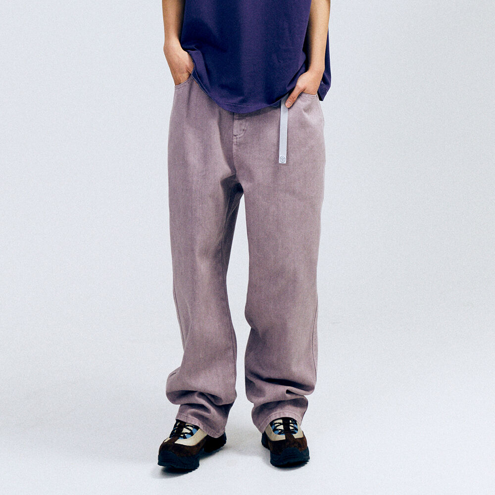 ☆NOT4NERD☆ Side One Tuck Denim Balloon Pants Pink PT064PK Side One Tuck Denim Balloon Pants - Pink - 감도 깊은 취향
