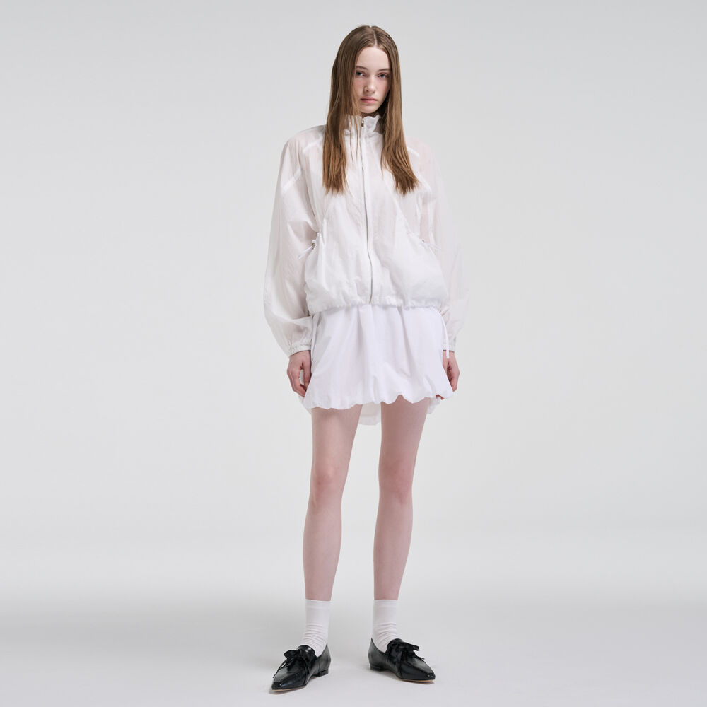ジャケット ETMON Volume Pocket Wind Jumper, White 에트몽]Volume Pocket Wind Jumper, White
