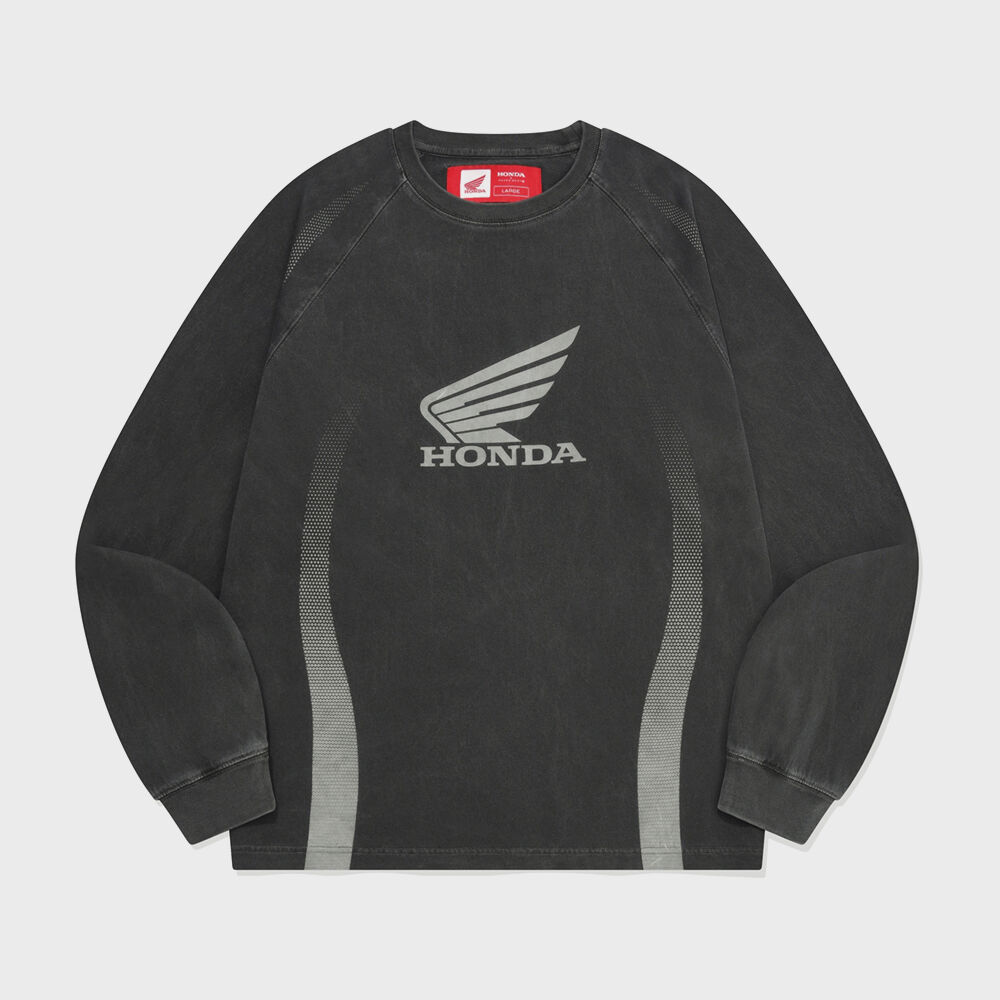 Honda Curved Long Sleeve Charcoal 29CM