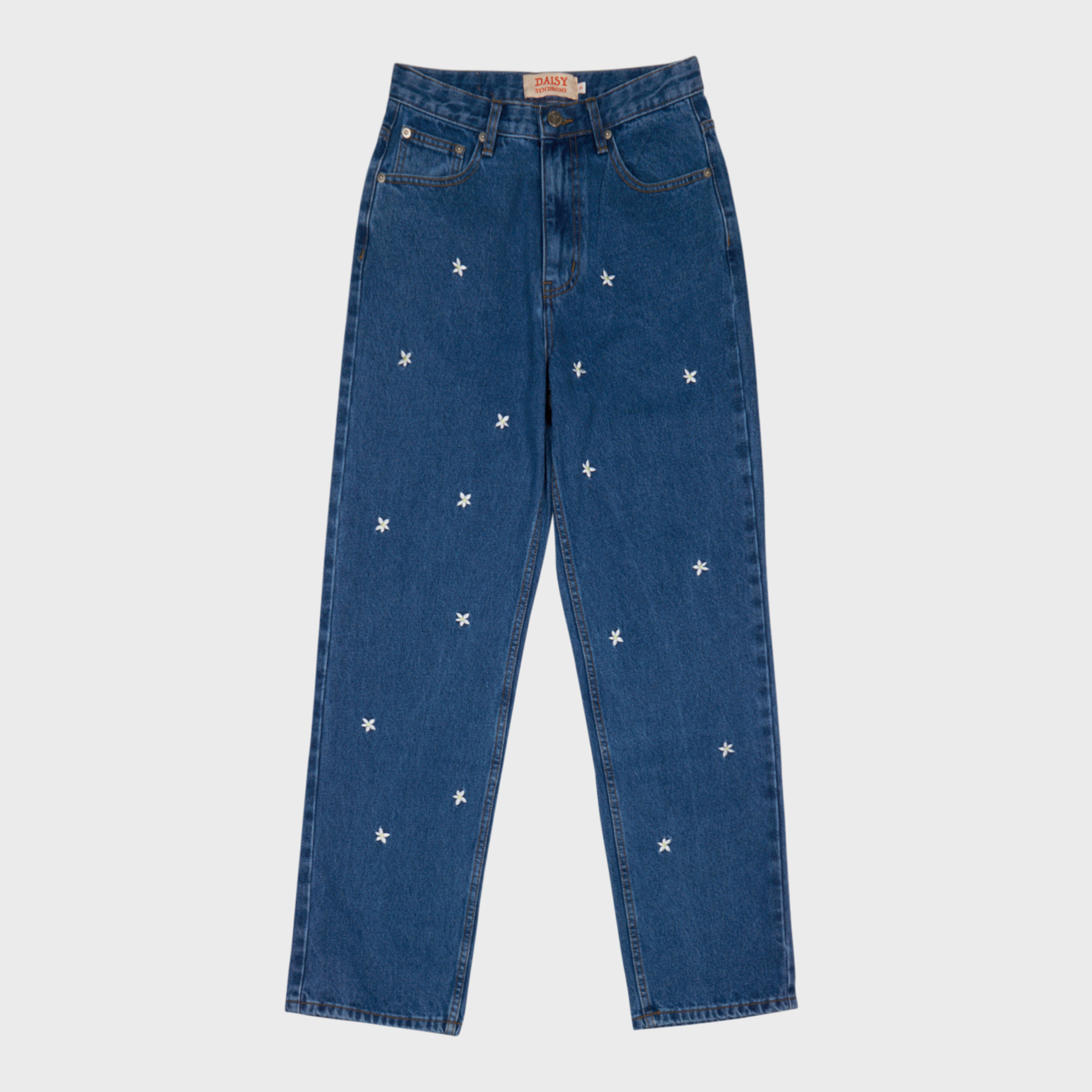 【Mused】 Heart Bleach Jeans - BLACK 뮤제드