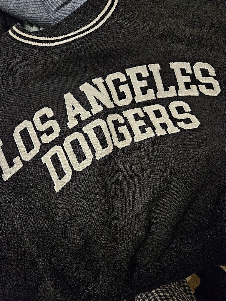 29CM 단독] AP MLB ARCH LOGO CROP CREWNECK LOSDOD (BLK