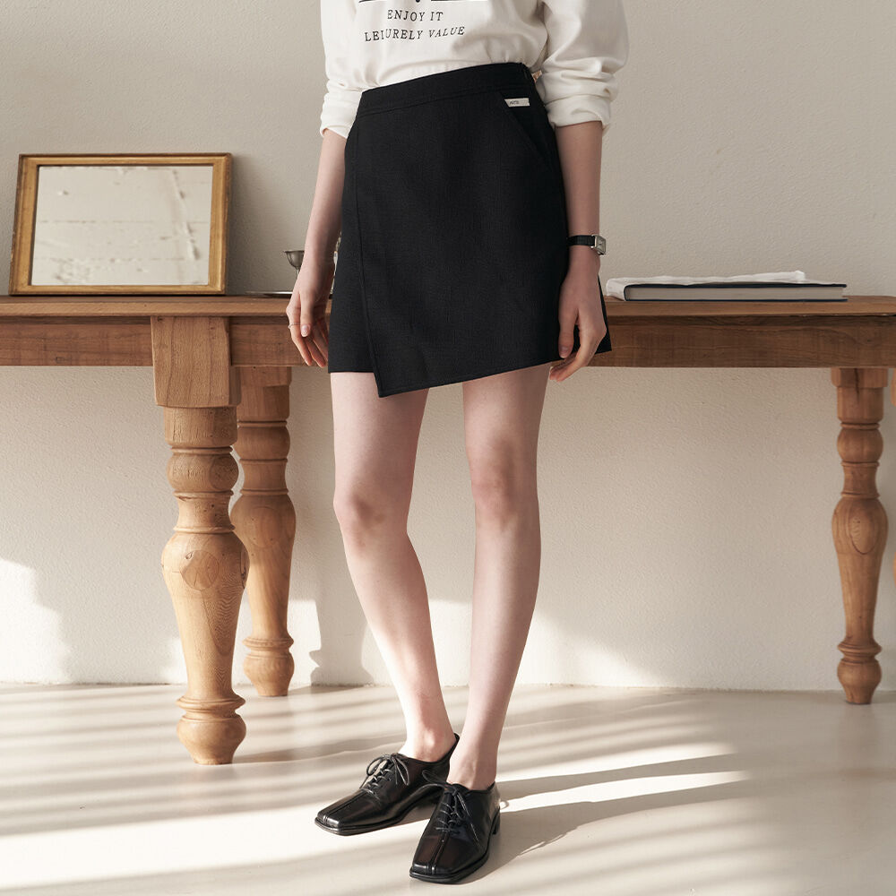 [TMAKER]SIGNATURE LOGO LIVET POCKET DETAIL SKIRT PANTS★韓國 SIGNATURE LOGO LIVET POCKET DETAIL SKIRT PANTS BE - 감도