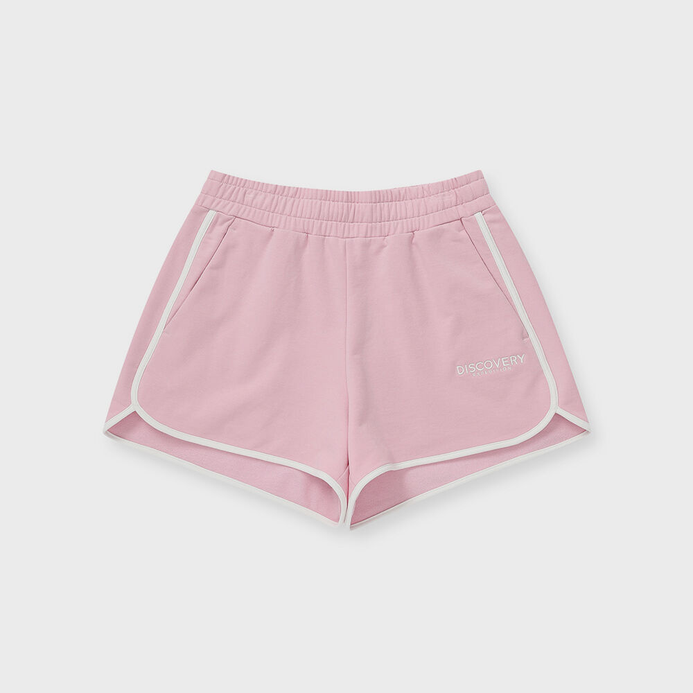 パンツ WOOALONG Piping terry shorts DARK PINK WL242JSP02WDPK Piping terry shorts - DARK PINK - 감도 깊은 취향 셀렉트샵 29CM