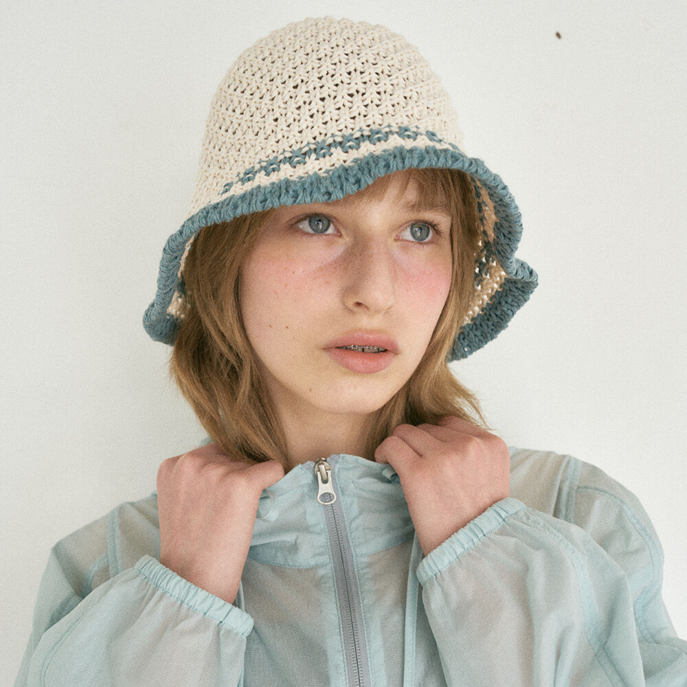ハンチング・キャスケット Stripe Bucket Hat - Peacock STRIPE BUCKET HAT - PEACOCK - 감도 깊은 취향 셀렉트샵 29CM