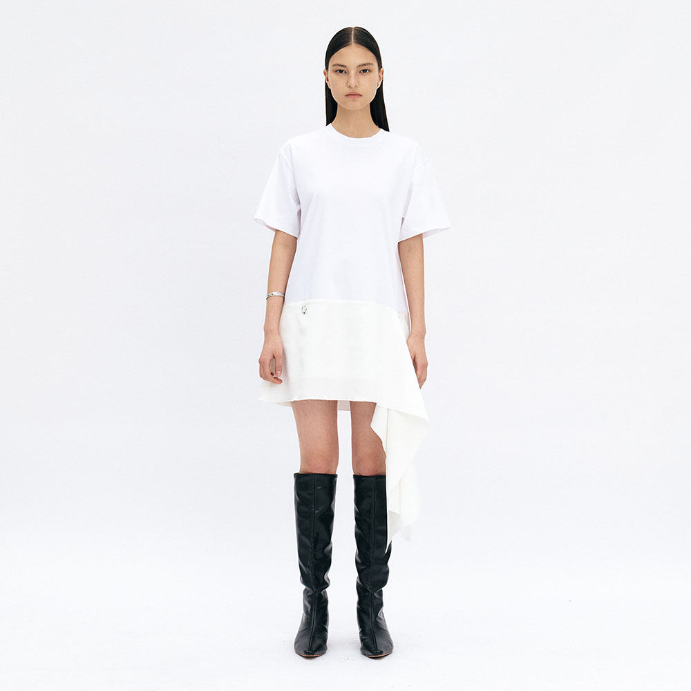 OJOS x NOITOW SHU Asymmetric Mini Dress / Black - 감도 깊은