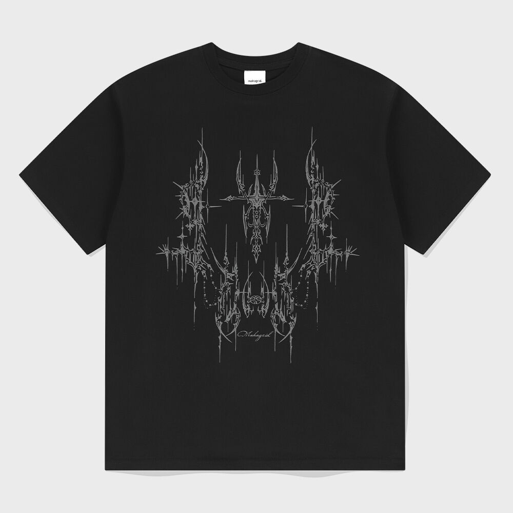 4 Symbol Colour Block Mesh T-Shirts - Black - 감도 깊은 취향