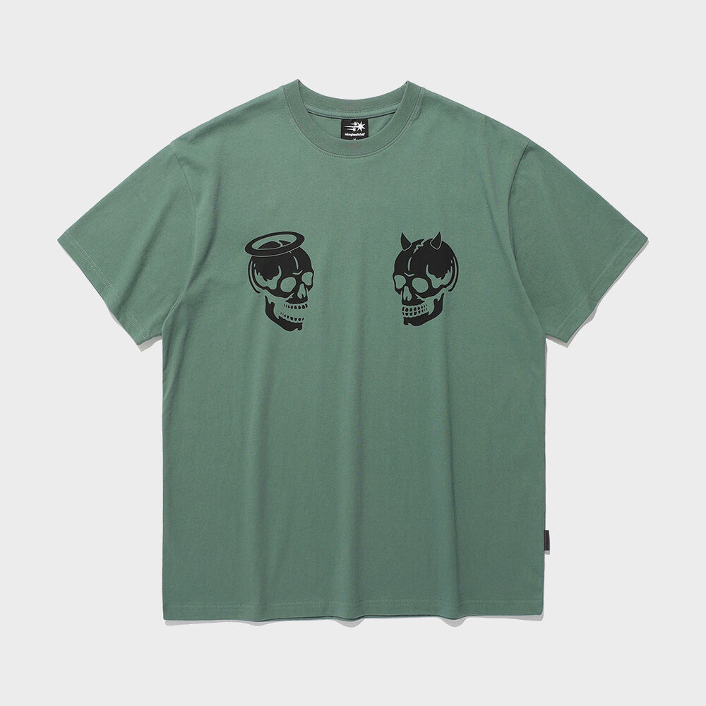 Tシャツ・カットソー [NICEGHOSTCLUB]GHOST GLITTER LOGO TEE_GREEN(NG2FMUT528A) GHOST GLITTER LOGO TEE_GREEN(NG2FMUT528A) - 감도 깊은 취향