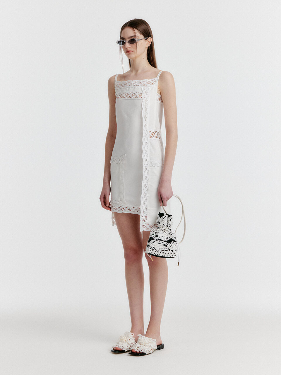 [送料込] YONIKA Lace-trim Top 送料込] YONIKA Lace-trim Top
