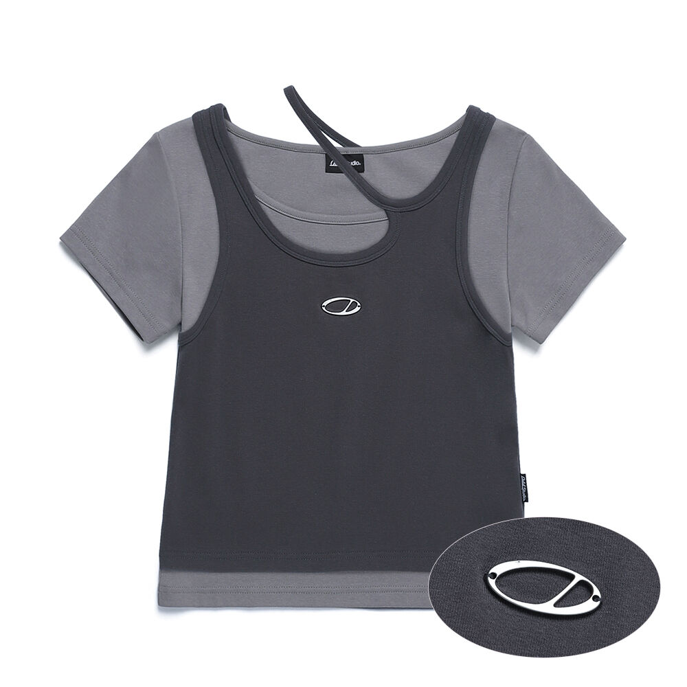 ★LARTIGENT★ L12 CHECK HALTER TSHIRT SETPINK L12 CHECK HALTER T-SHIRT SET(PINK) - 감도 깊은 취향 셀렉트샵