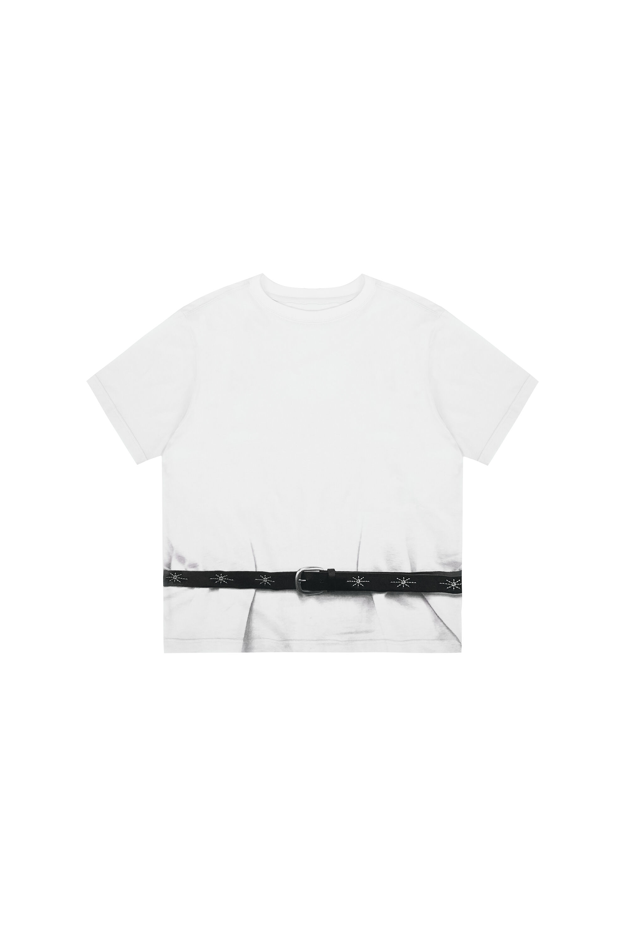 WESTERN STITCH BELT PRINTING TOP [WHITE] - 감도 깊은 취향