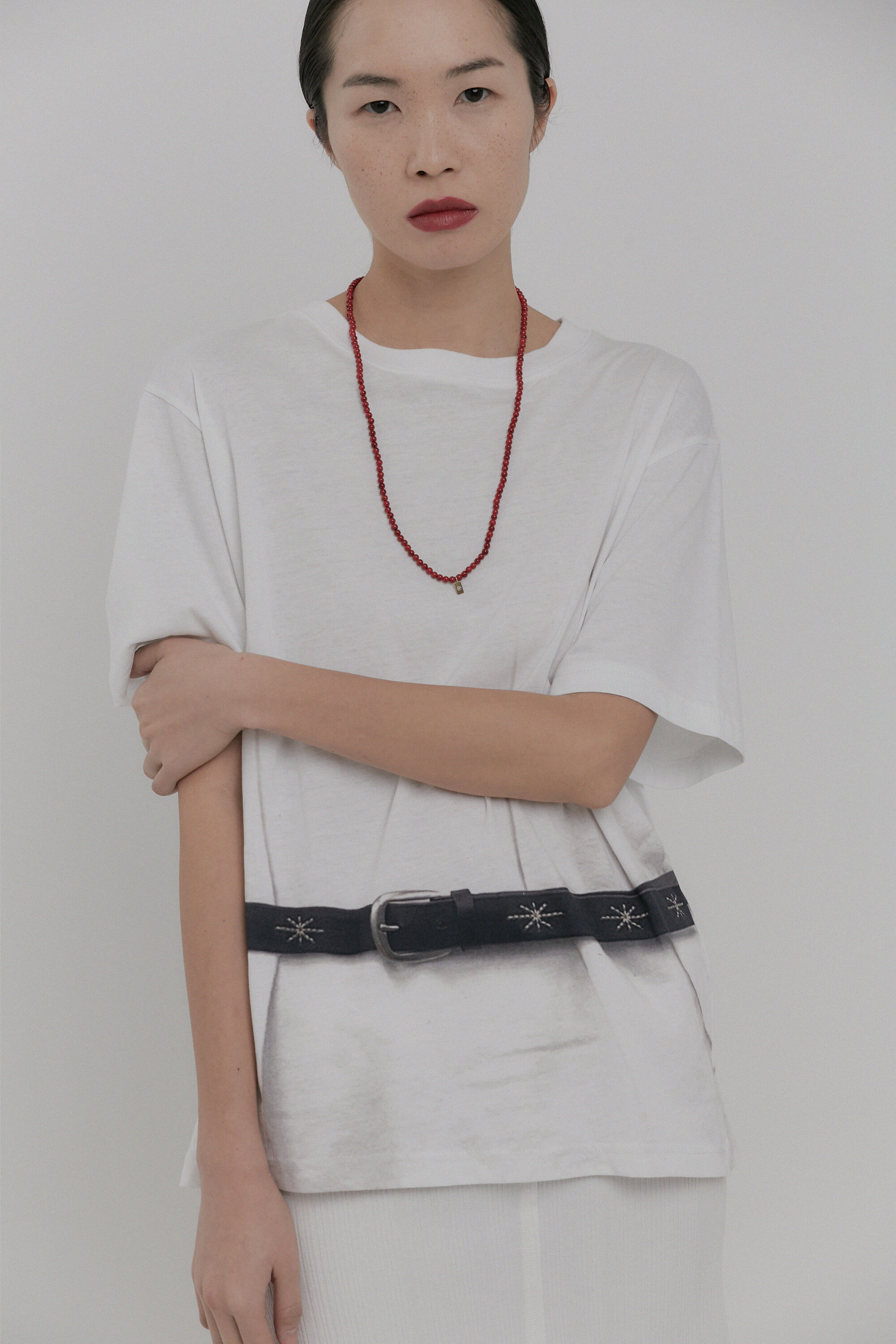 韓国ブランド【SALTYPEBBLE】STITCH WESTERN BELT BW-5423-110-