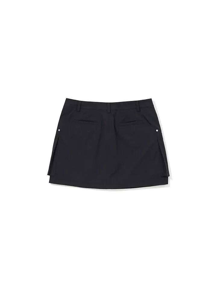 [TMAKER]SIGNATURE LOGO LIVET POCKET DETAIL SKIRT PANTS★韓國 SIGNATURE LOGO LIVET POCKET DETAIL SKIRT PANTS BK - 감도