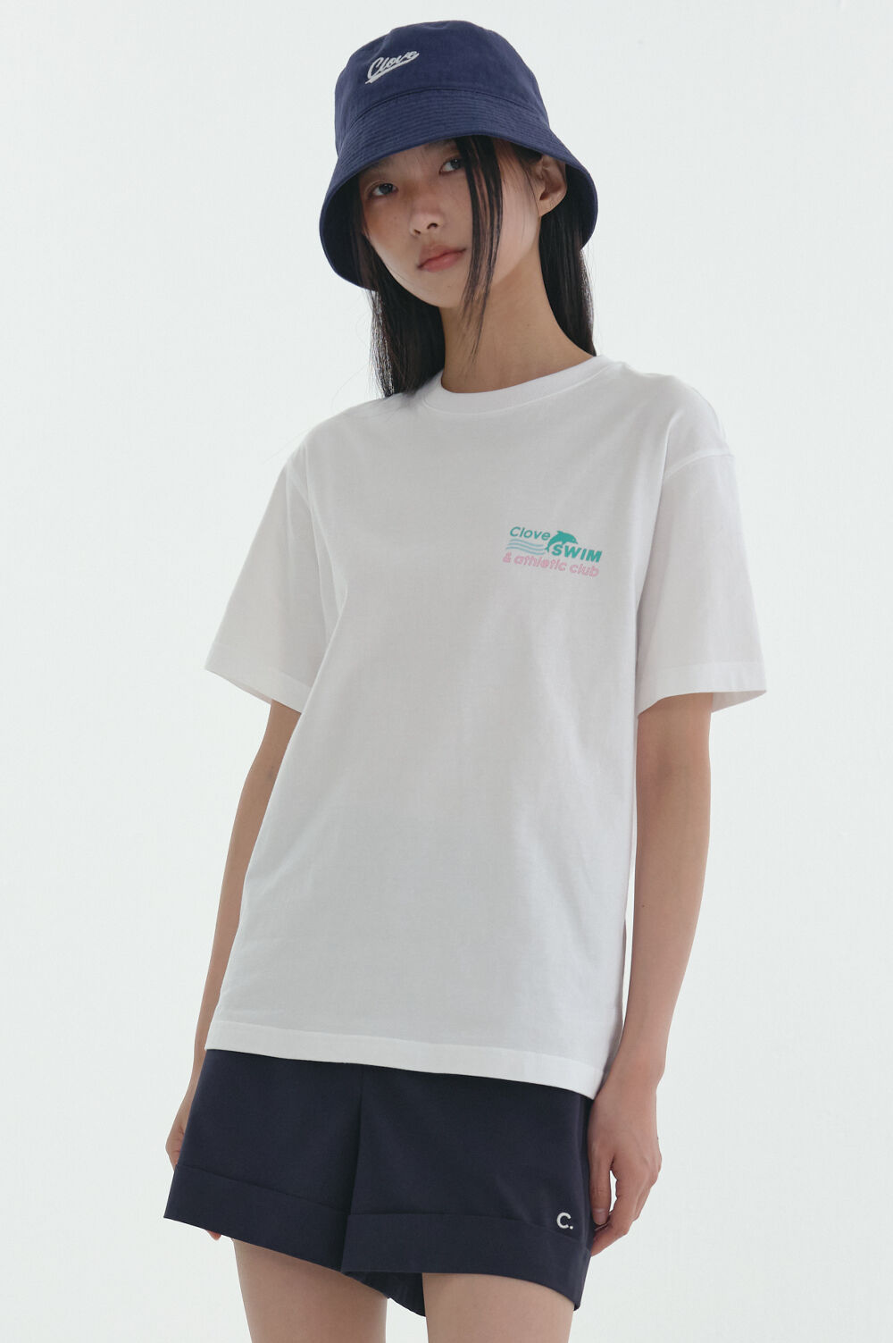 24SS clove] Swim Club T-Shirt (White) - 감도 깊은 취향