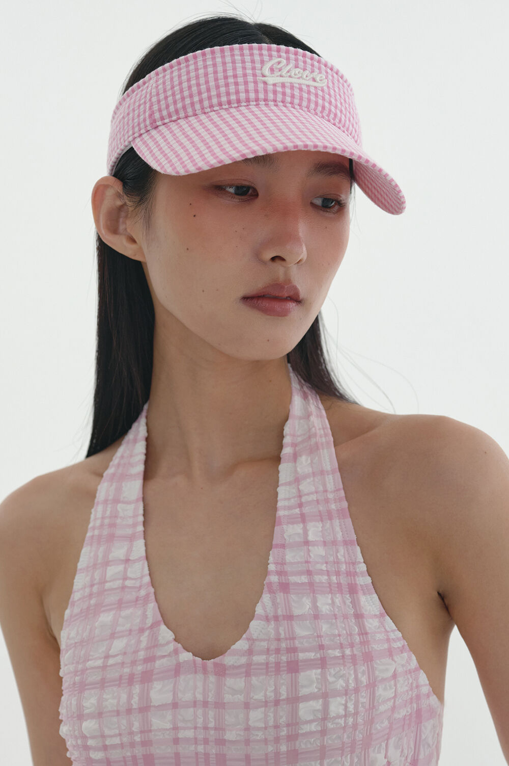 [Clove]★24SS★韓国大人気 ★Seersucker Sun Visor 24SS Clove] Seersucker Sun Visor (2color) - 감도 깊은 취향