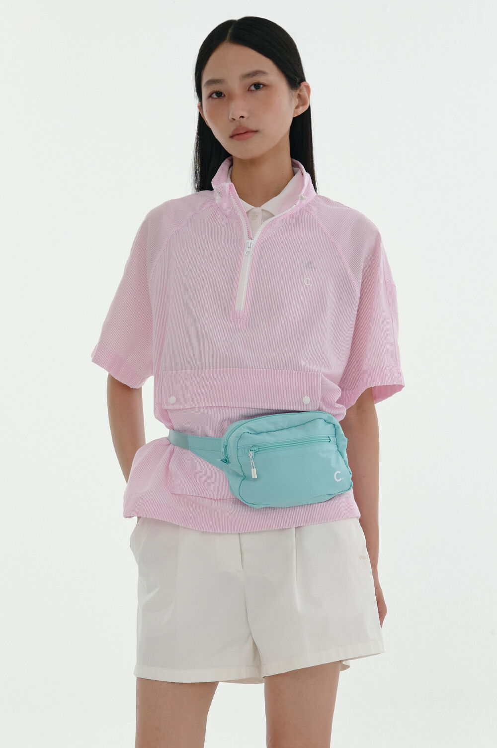[Clove]★24SS★韓国大人気★Field Short Sleeve Anorak 24SS clove] Seersucker Short Sleeve Anorak (Pink) - 감도