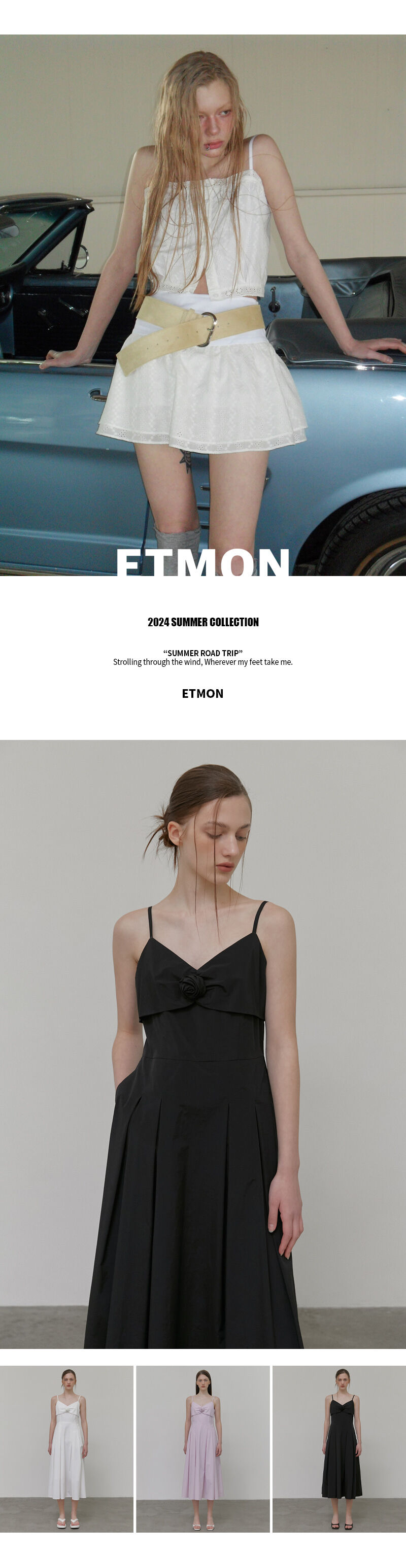 ワンピース ETMON Slip Corsage Dress, Black Slip Corsage Dress, Black - 감도 깊은 취향 셀렉트샵 29CM